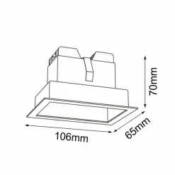 Sklep Kaja Techniczna lampa wpustowa LED 4W 3000K ANT 3042 A-GLARE | Kaja* Lampy Led|Oprawy Podtynkowe