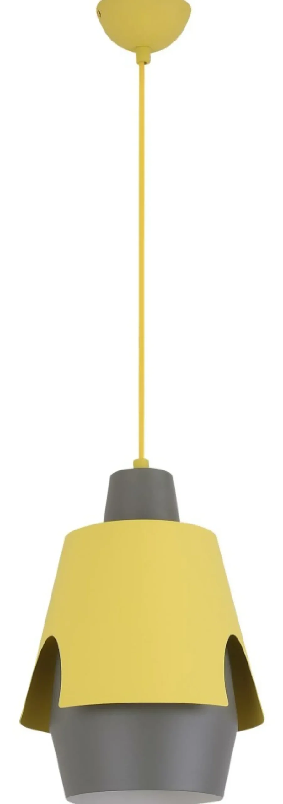 Sklep Kaja Żółto-szara lampa wisząca E27 LEDEA 50101149 FALUN | Kaja Oświetlenie Cheap