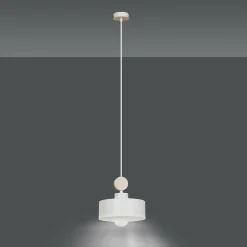 Sklep Kaja Tradycyjna lampa wisząca z ozdobnym elementem 583/1 | Kaja Oświetlenie biały Store