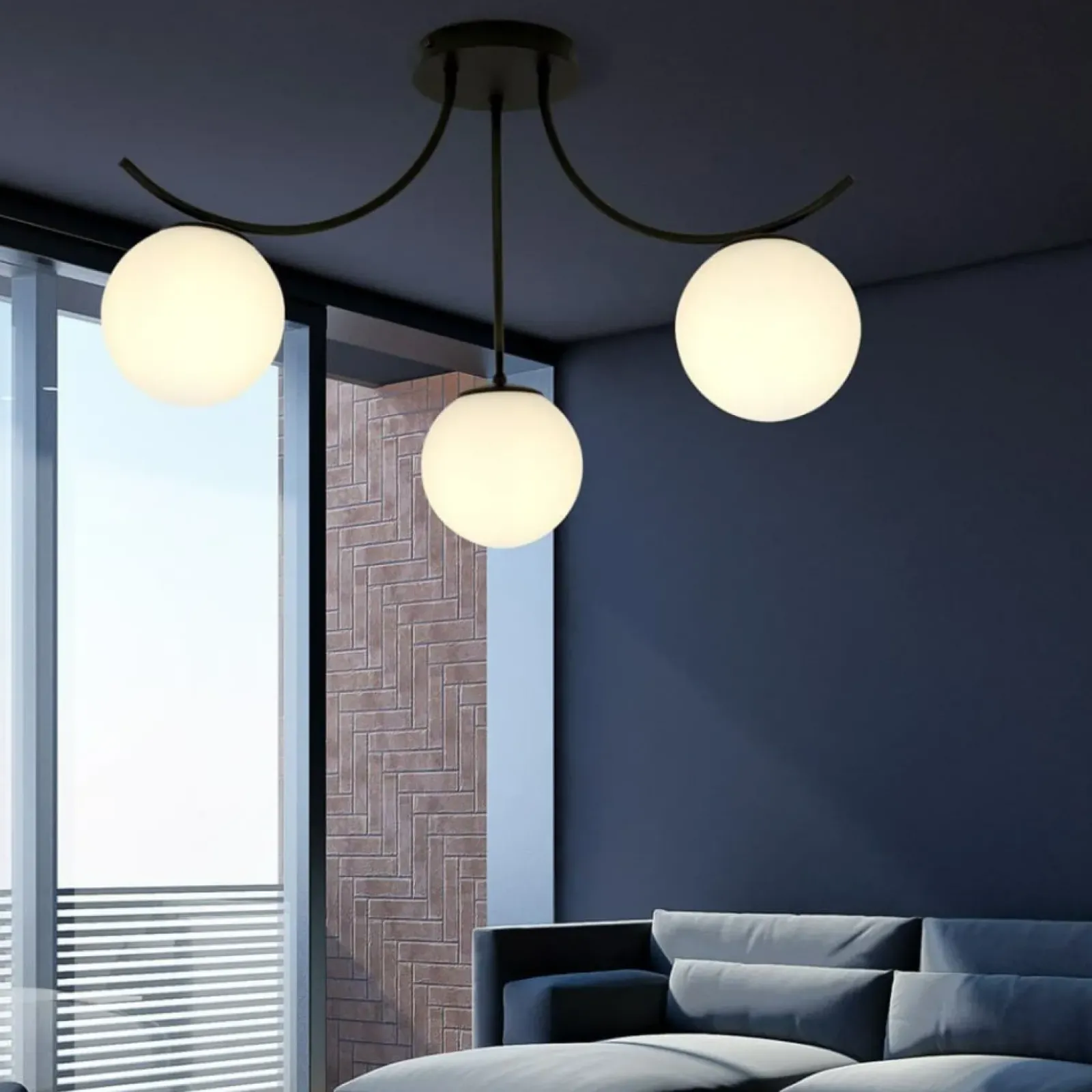 Sklep Kaja Trójramienna lampa sufitowa z białymi kulami 1109/3 BOSTON | Kaja Cheap