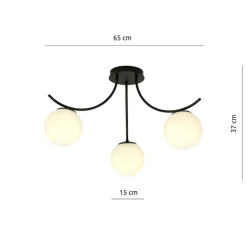 Sklep Kaja Trójramienna lampa sufitowa z białymi kulami 1109/3 BOSTON | Kaja Cheap