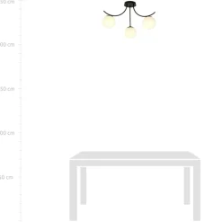 Sklep Kaja Trójramienna lampa sufitowa z białymi kulami 1109/3 BOSTON | Kaja Cheap