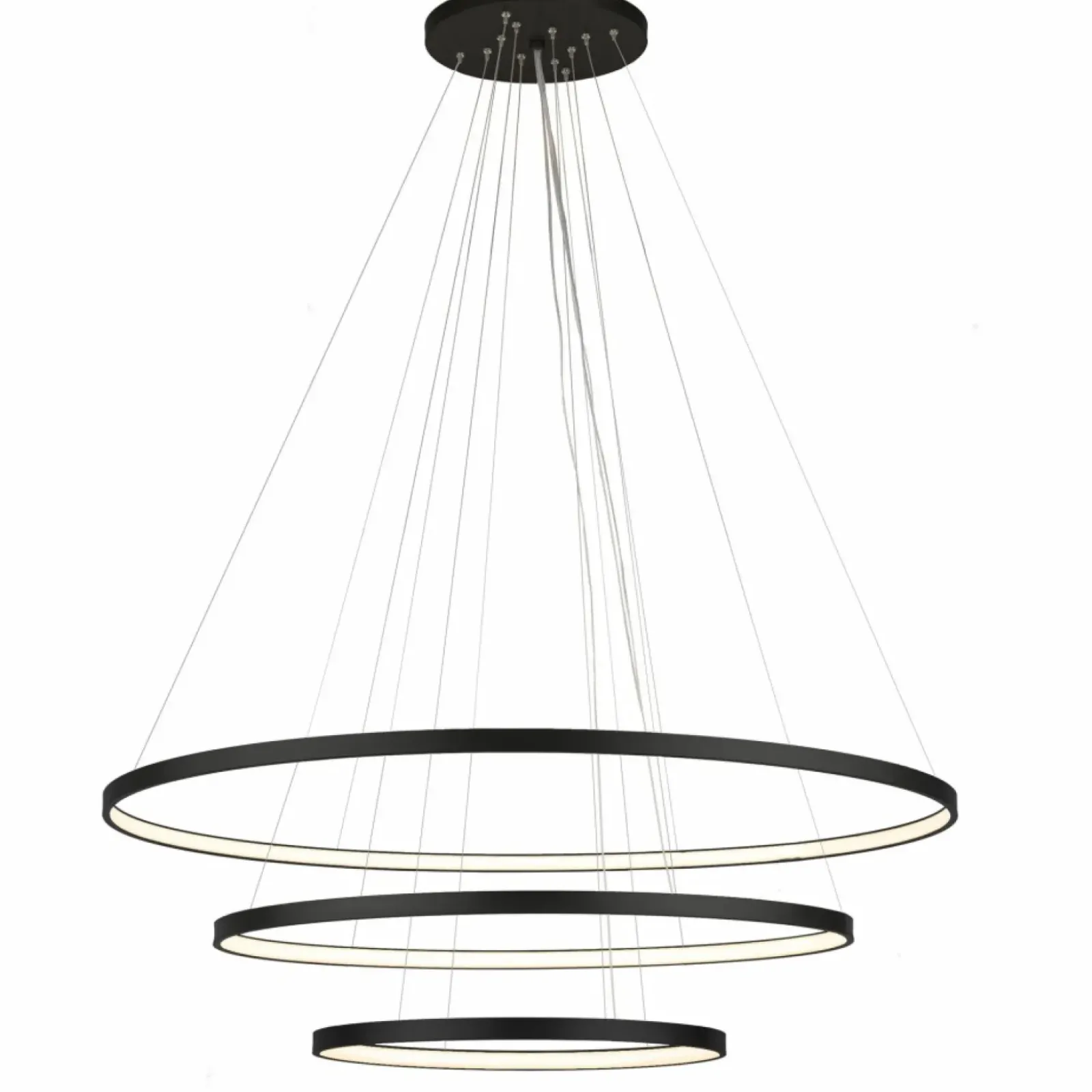 Sklep Kaja Trzy czarne obręcze LED ⌀117cm 3000K ANT 5430 z serii AGA Discount