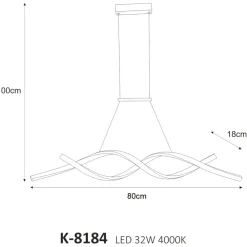 Sklep Kaja Unikalna lampa ledowa w kolorze m, nad stół K-8184 z serii BURGO | Kaja Oś czarny Sale