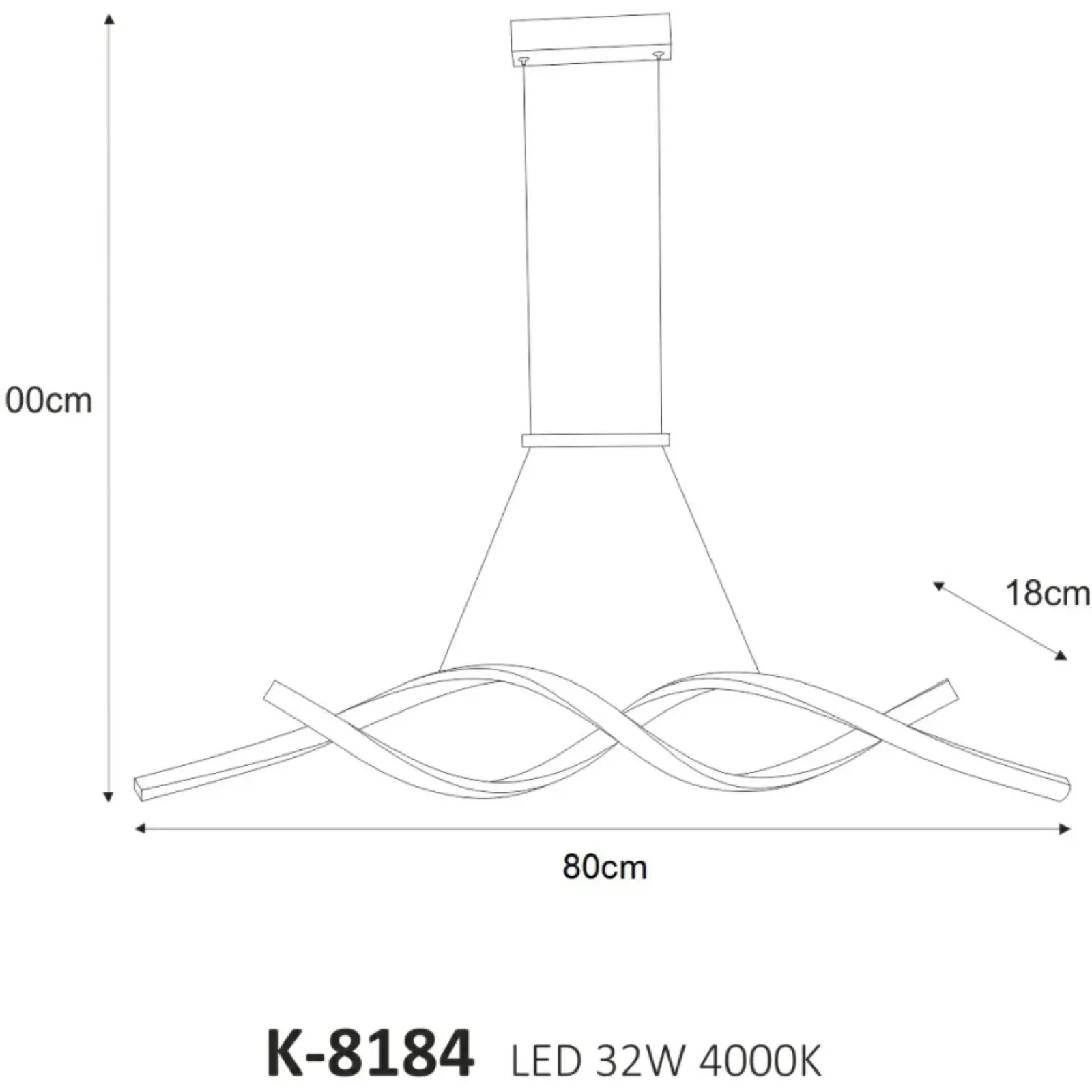 Sklep Kaja Unikalna lampa ledowa w kolorze m, nad stół K-8184 z serii BURGO | Kaja Oś czarny Sale