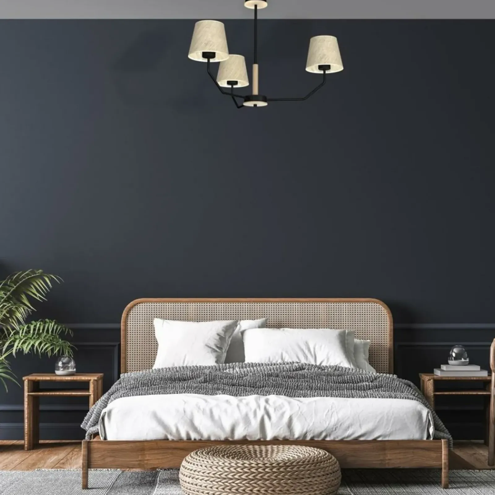 Sklep Kaja Unikalna lampa sufitowa z trzema abażurami MLP7276 z serii ETNA | Kaja Oświetlen czarny Outlet