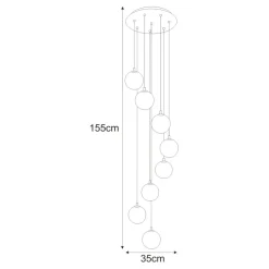 Sklep Kaja Unikalna lampa wisząca z kloszami na żarówkę G9 K-5562 z serii GALAXY Shop