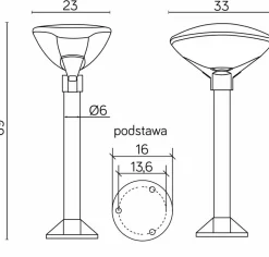 Sklep Kaja Unikalna lampa zewnętrzna, ogrodowa, na E27 TEO 3 z serii TEO | Kaja Oświetlenie* Lampy Ogrodowe Stojące