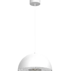 Sklep Kaja Uniwersalna, biała lampa wisząca kopuła ⌀35m LX 4528 ELGUND | Kaja Sale
