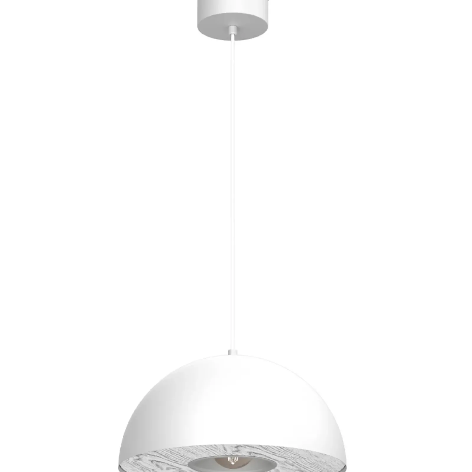 Sklep Kaja Uniwersalna, biała lampa wisząca kopuła ⌀35m LX 4528 ELGUND | Kaja Sale