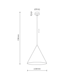 Sklep Kaja Uniwersalna, biała lampa wisząca ⌀32cm TK 10009 CONO | Kaja Discount