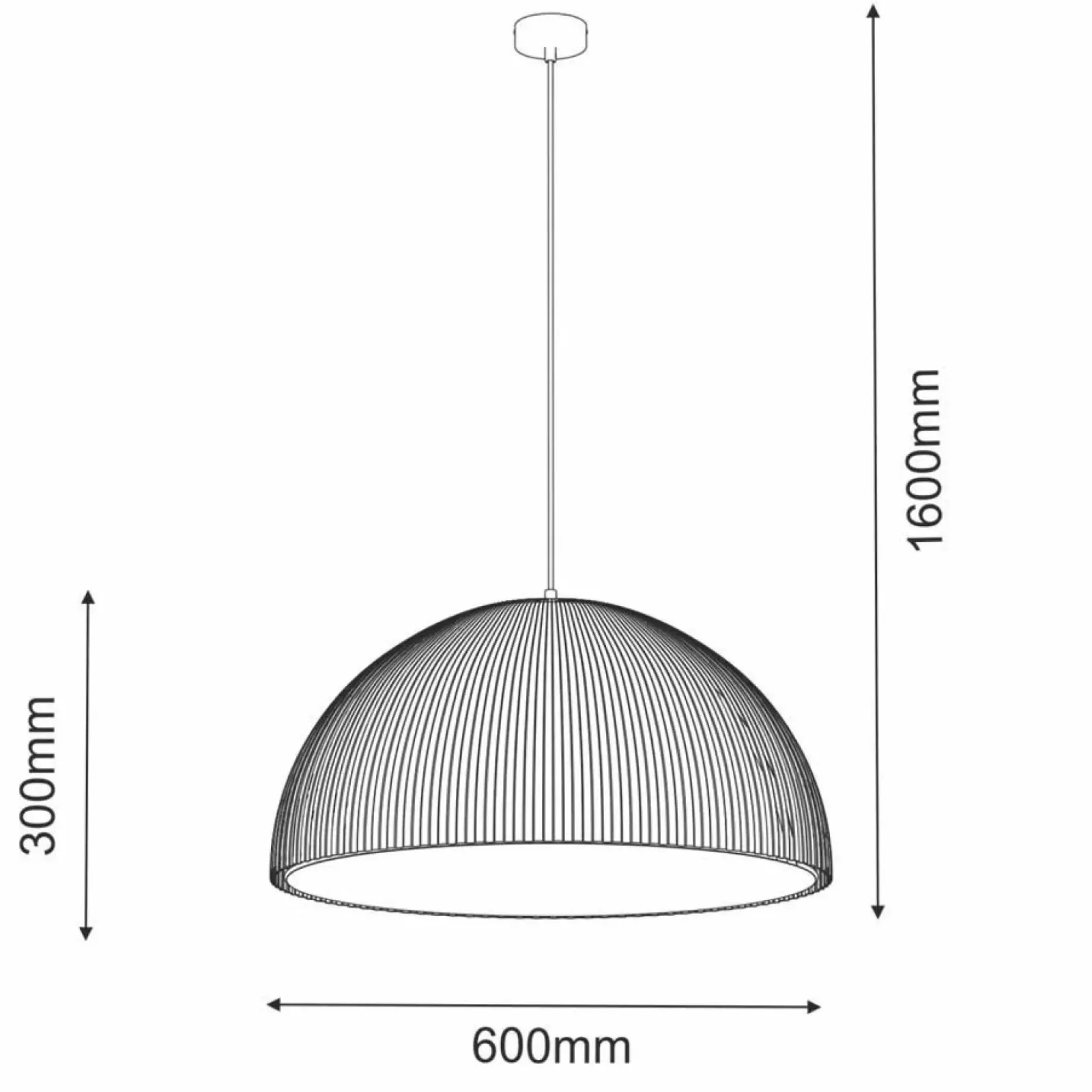 Sklep Kaja Uniwersalna lampa wisząca z kloszem 60x30cm ANT 5026 GANDRA | Kaja Sale