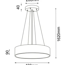 Sklep Kaja Uniwersalna lampa wisząca z abażurem ⌀40cm ANT 5204 SENGO | Kaja Outlet