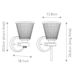 Sklep Kaja Uniwersalny, srebrny kinkiet BATH-GUNNIS1-PC z serii GUNNISLAKE* Kinkiety Tradycyjne