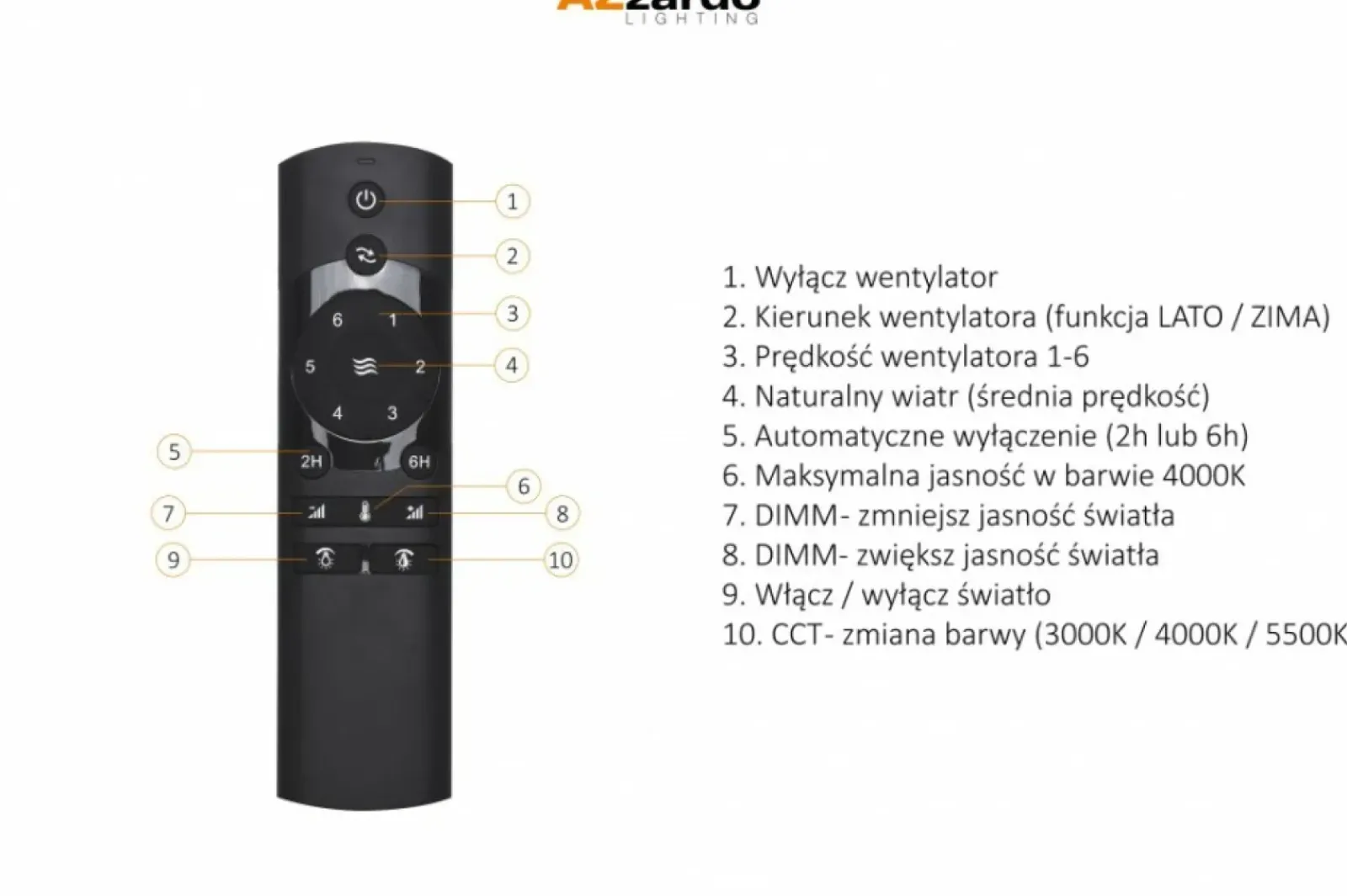 Sklep Kaja Wentylator z lampą LED drewniane skrzydła AZ4450 VENETI | Kaja* Randole Tradycyjne