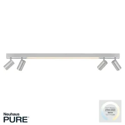 Sklep Kaja Świecąca listwa LED z reflektorami na pilot 6121-95 z serii PURE-LINES szary Hot
