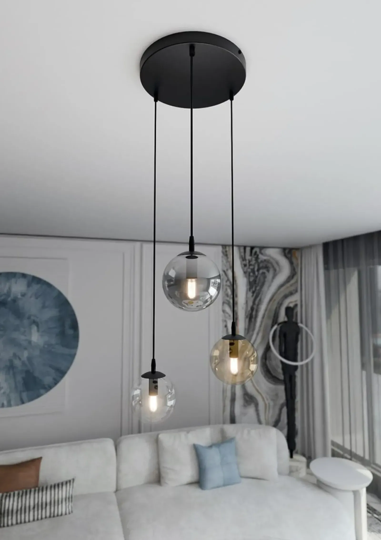 Sklep Kaja Wielokolorowa lampa wisząca z kulami 714/3PREM | Kaja Oświetlenie Store