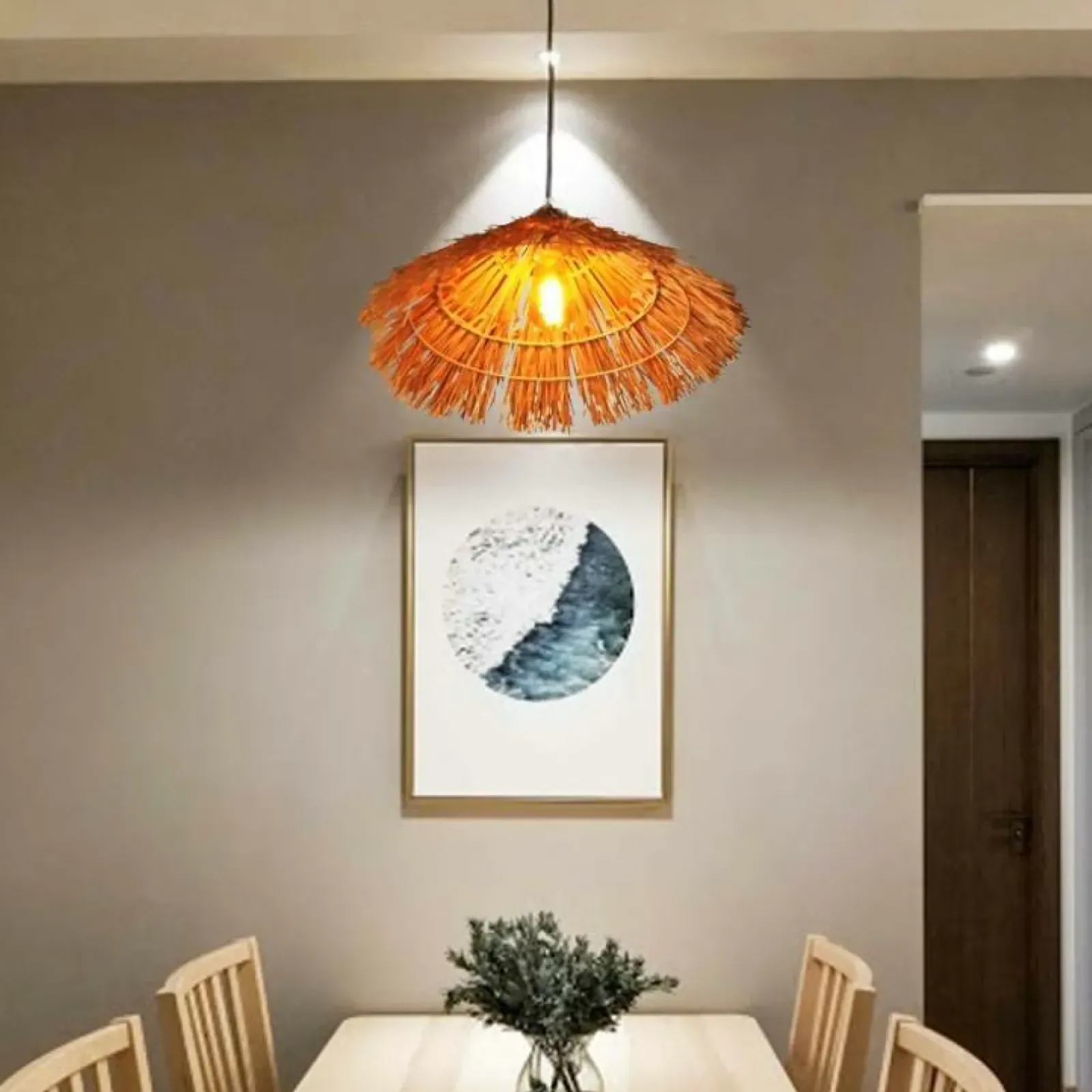 Sklep Kaja Wiklinowa lampa wisząca do sypialni ABR-NLW37-BH-E27 BOHO | Kaja brązowy Clearance