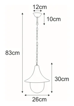 Sklep Kaja Wisząca lampa zewnętrzna, lampion K-8126 CZ/ZŁ BOSTON | Kaja* Lampy Ogrodowe Wiszące