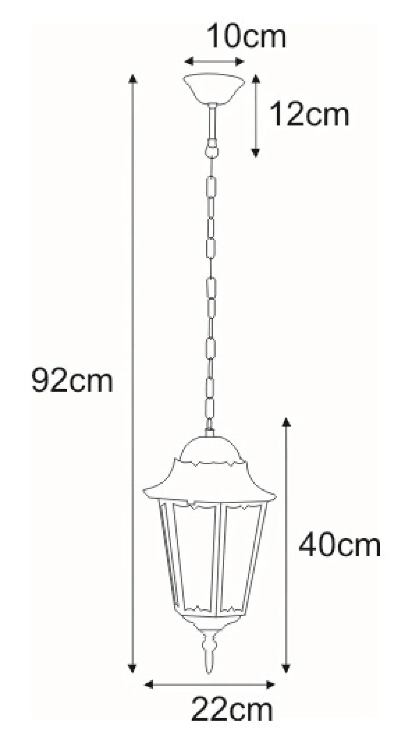 Sklep Kaja Wisząca lampa zewnętrzna na taras K-5006H CZ/ZŁ LOZANA | Kaja* Lampy Ogrodowe Wiszące