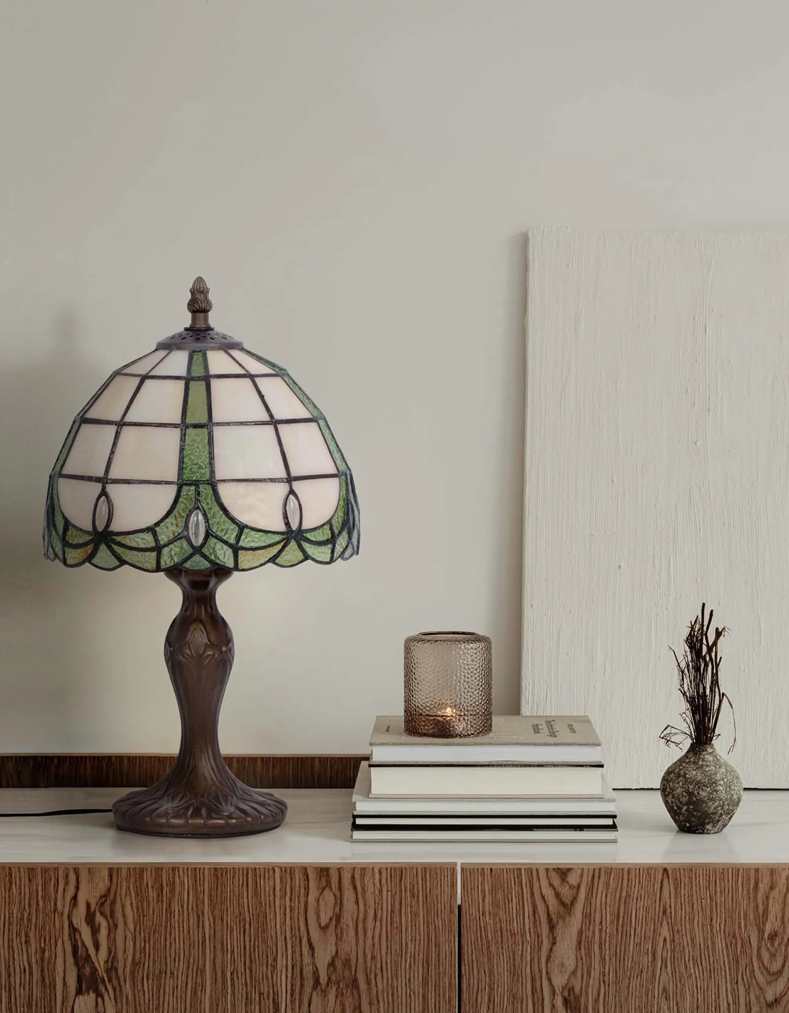 Sklep Kaja Witrażowa, elegancka lampka stołowa K-G082166 PAPI | Kaja Oświetlenie* Lampki Stołowe Retro