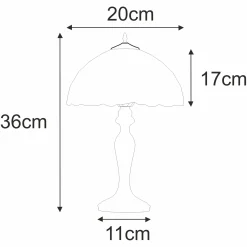 Sklep Kaja Witrażowa, elegancka lampka stołowa K-G082166 PAPI | Kaja Oświetlenie* Lampki Stołowe Retro