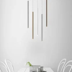 Sklep Kaja Wąska, długa, ledowa lampa wisząca P0461-01A-L8L8 LOYA | Kaja Store