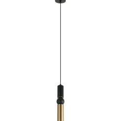 Sklep Kaja Wąska lampa wisząca tuba PND-14290-1-BRO-BK ISIDORA | Kaja Oświetlenie Cheap