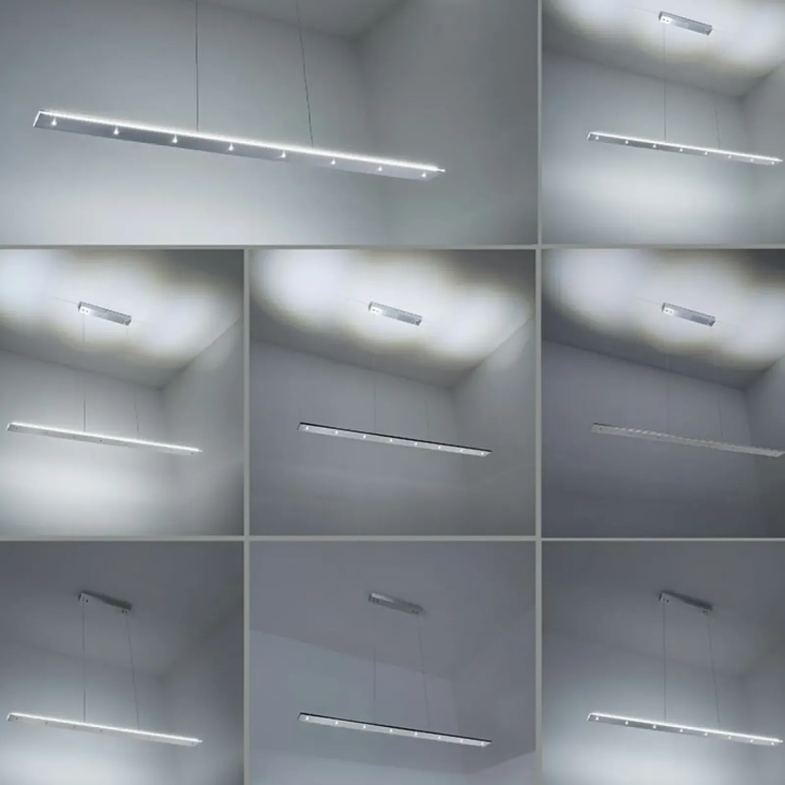 Sklep Kaja Wąska listwa wisząca, świecąca w wielu kierunkach 2532-95 szary Discount