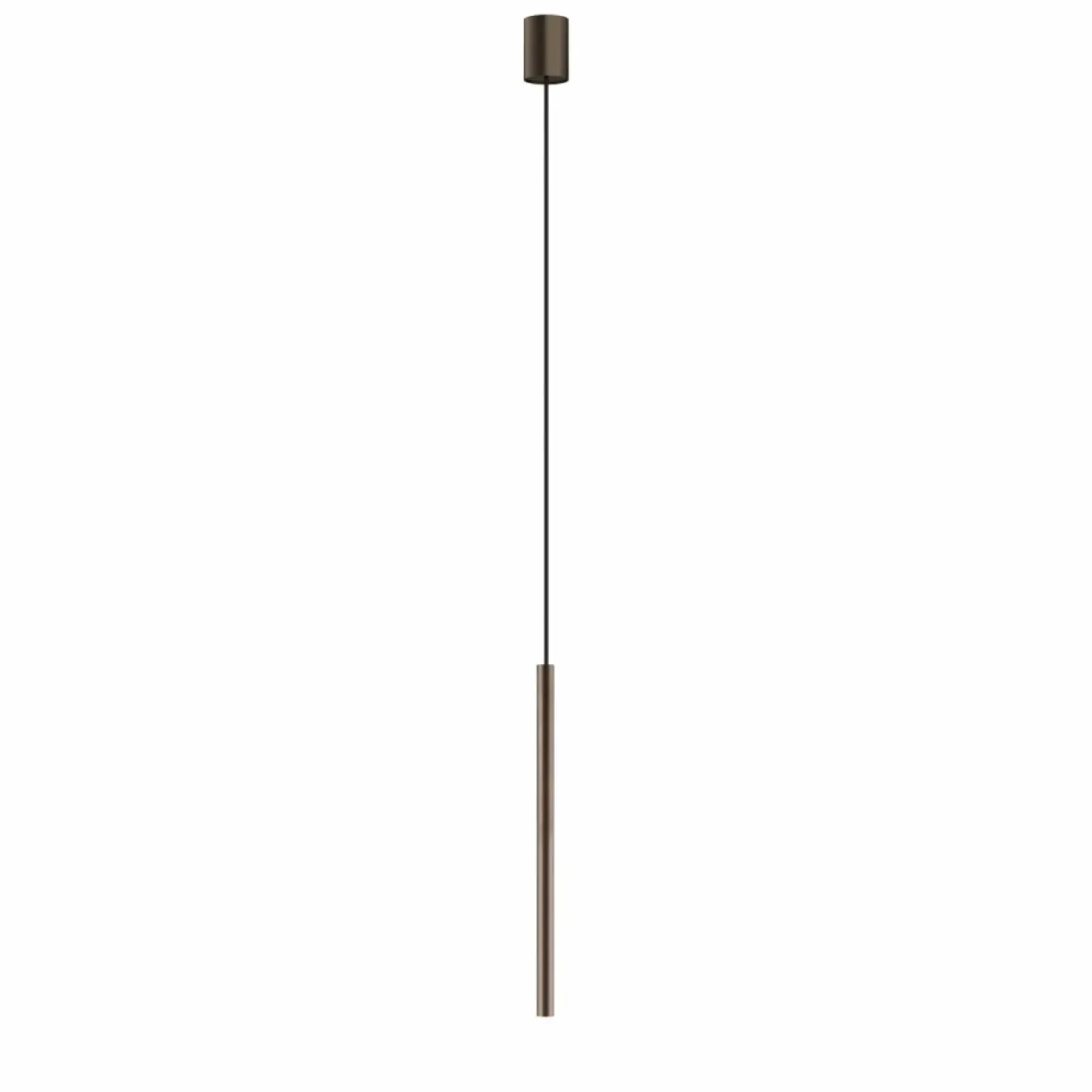 Sklep Kaja Wąska tubka wisząca na regulowanym przewodzie 49cm 10451 LASER | Kaja satynowyczekoladowy Sale