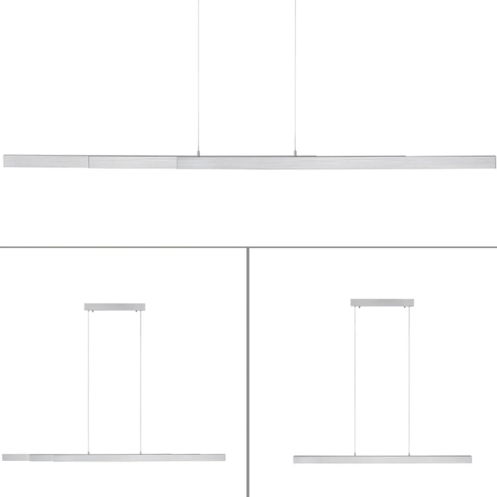 Sklep Kaja Wąska, wisząca lampa sufitowa LED 11660-95 z serii LUZI | Kaja szary Fashion