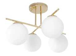 Sklep Kaja Wyjątkowa, biało-złota lampa sufitowa do jadalni K-5423 z serii REA Discount