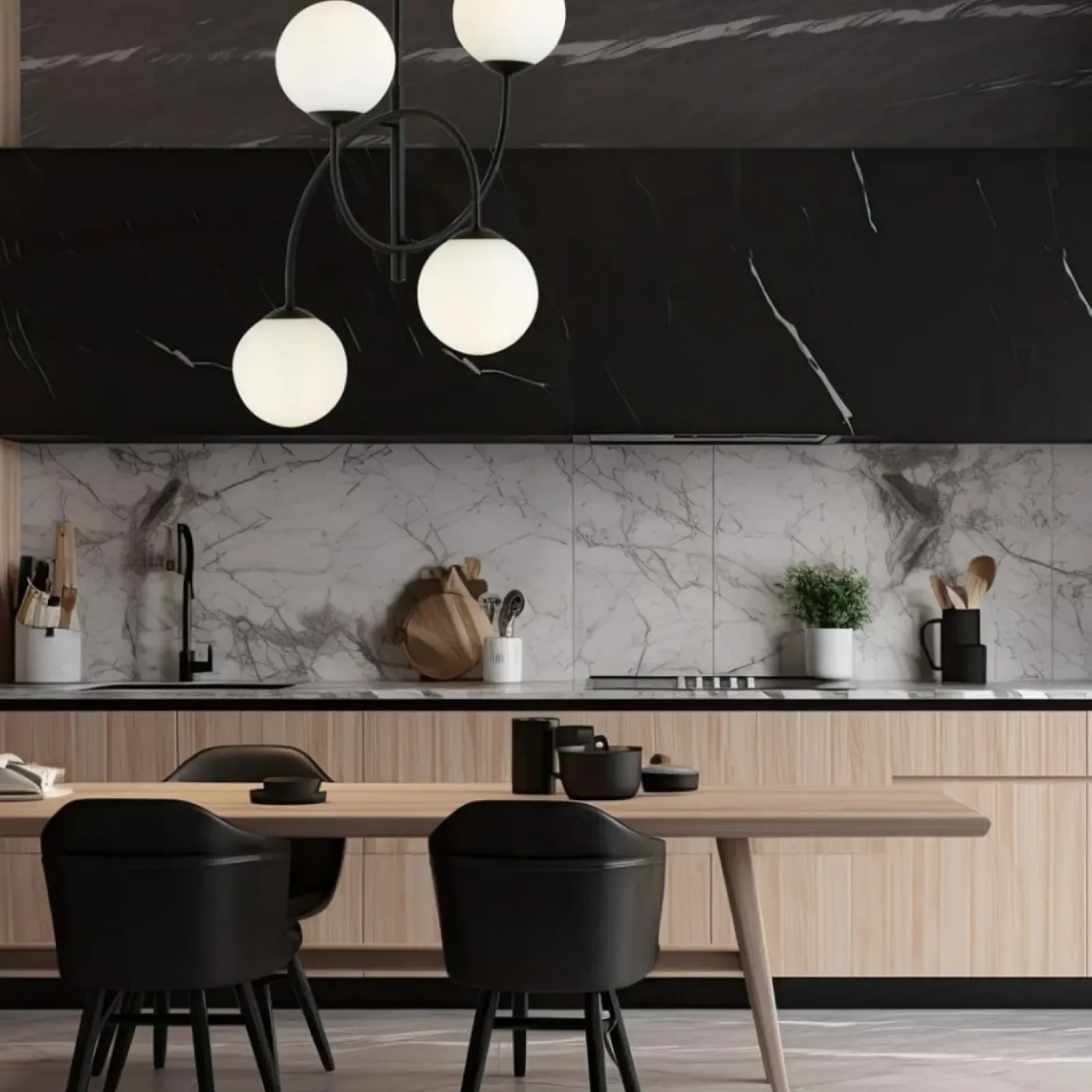 Sklep Kaja Wyjątkowa lampa wisząca w czarno-białym kolorze 1288/4B z serii ARCHI Discount