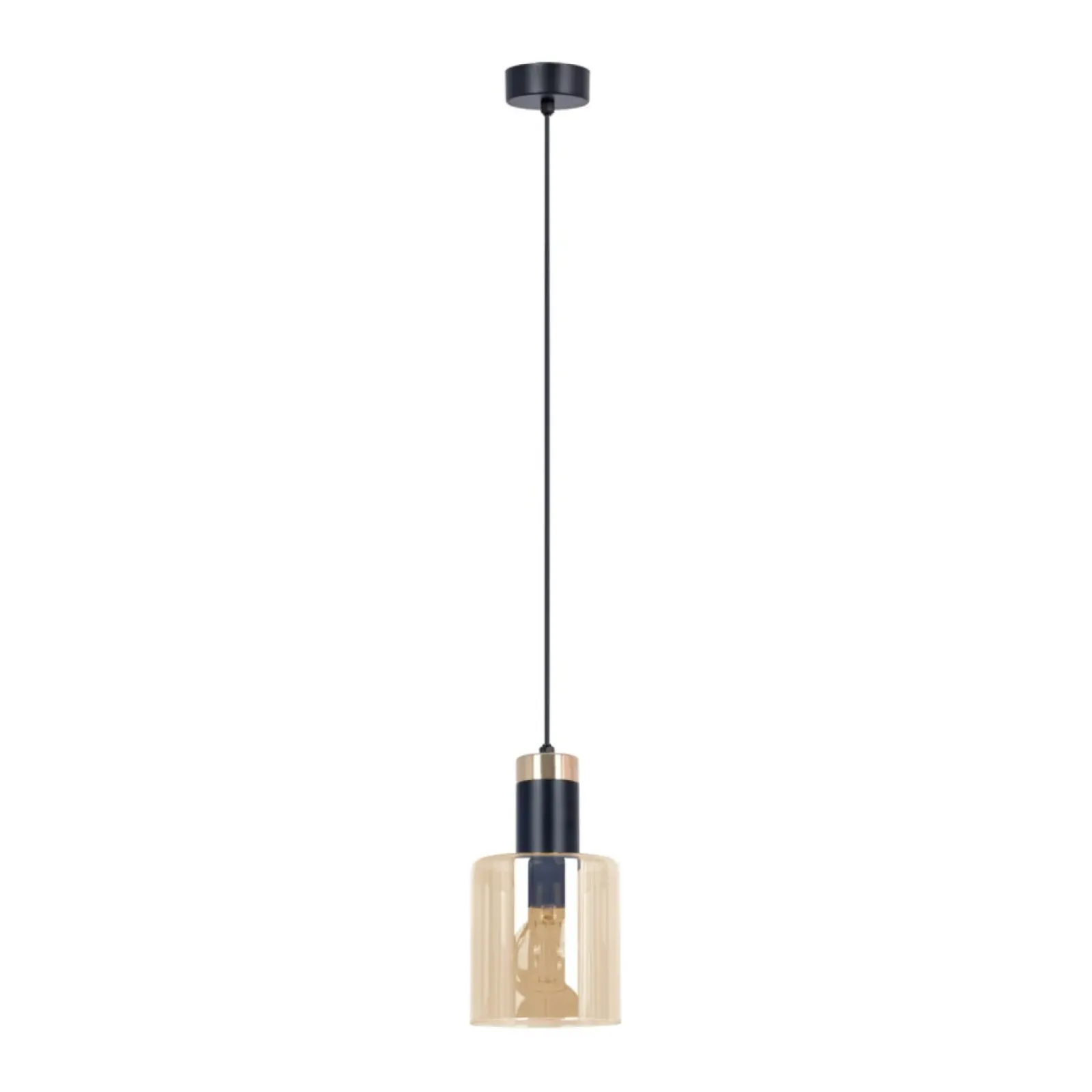 Sklep Kaja Wyjątkowa lampa wisząca z bursztynowym kloszem K-5255 z serii ALTO Outlet