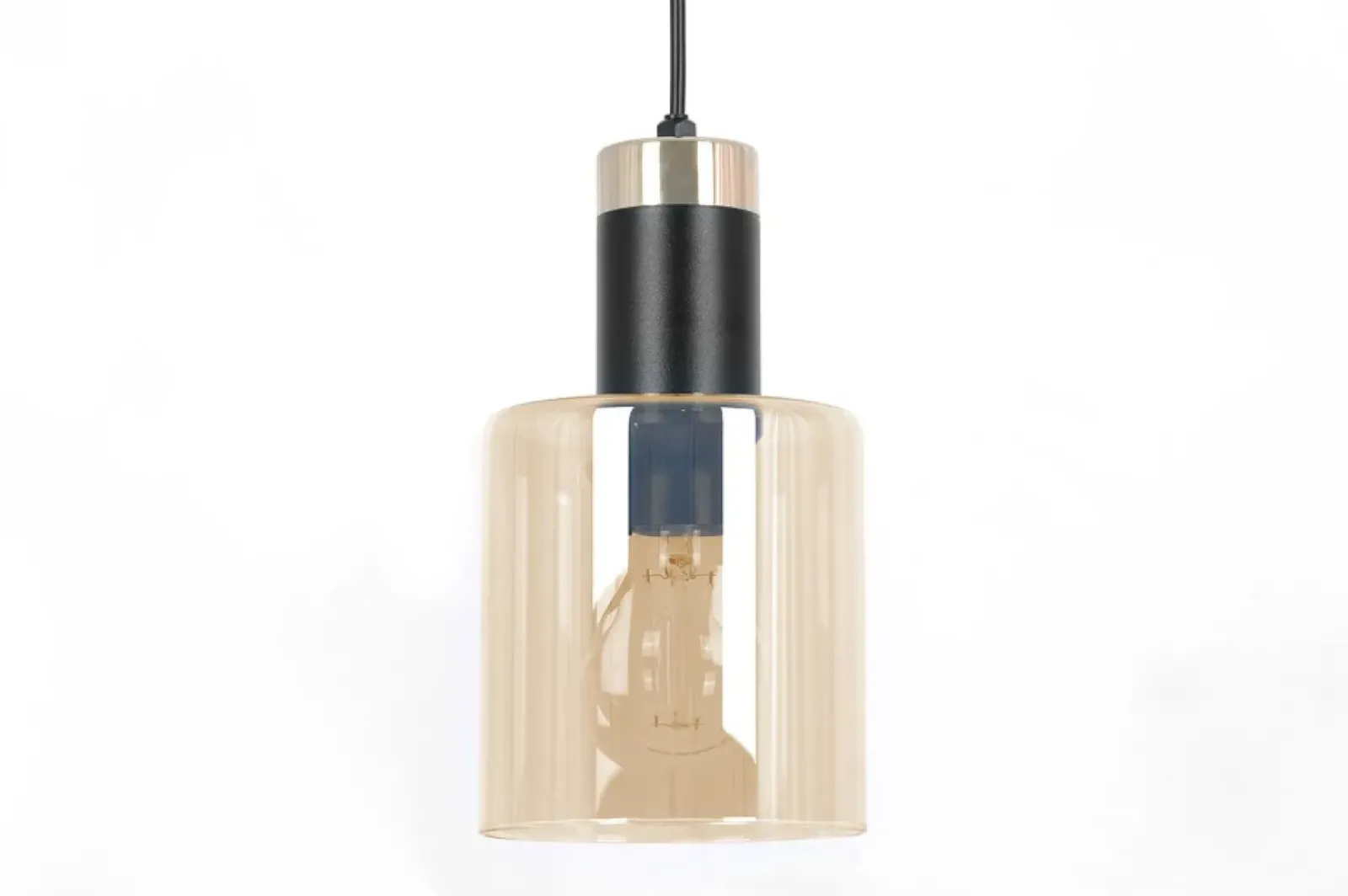Sklep Kaja Wyjątkowa lampa wisząca z bursztynowym kloszem K-5255 z serii ALTO Outlet