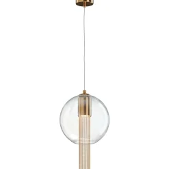 Sklep Kaja Wyjątkowa lampa wisząca z kloszem P095PL-01BZ1 z serii FLUSSO | Kaja brązowy Outlet