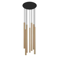 Sklep Kaja Wyjątkowa lampa wisząca ze złotymi tubami 8921 | Kaja Oświetlenie mosiądz Shop