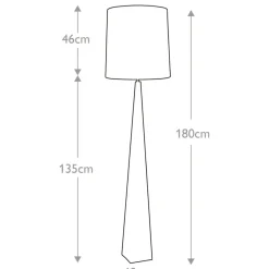 Sklep Kaja Wysoka, czarno-biała lampa podłogowa ASCENT-FL-BLK-W z serii ASCENT* Lampy Podłogowe Z Abażurem|Tradycyjne Lampy Podłogowe