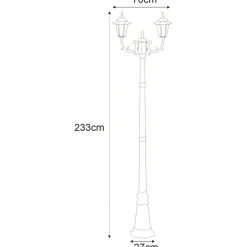 Sklep Kaja Wysoka lampa do ogrodu K-7064A2/2 STANDARD | Kaja Oświetlenie* Latarnie Ogrodowe|Lampy Ogrodowe Stojące