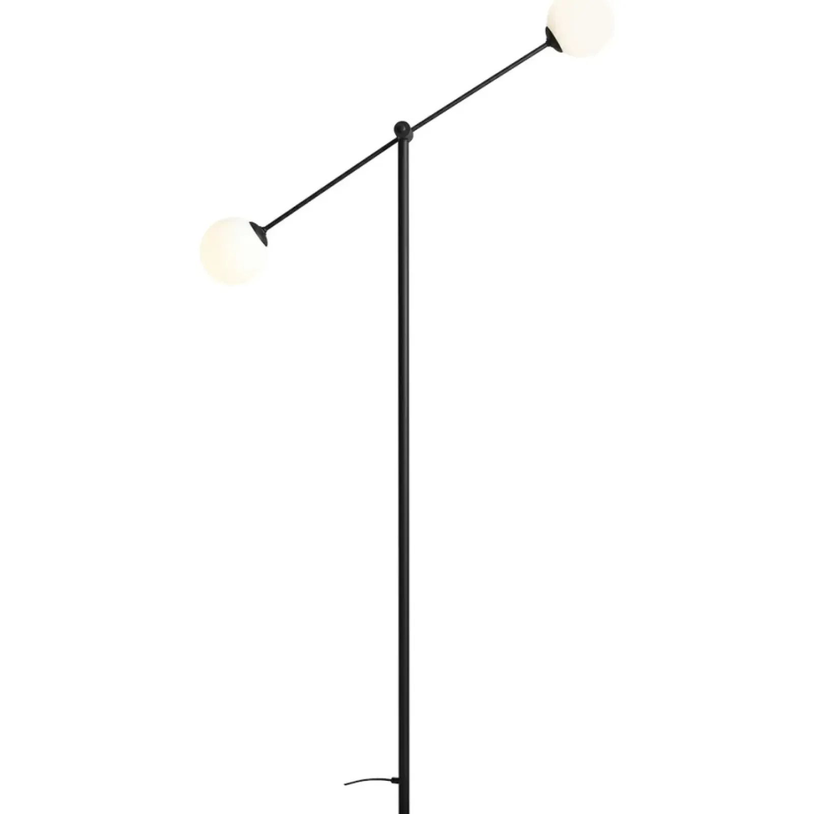 Sklep Kaja Wysoka lampa podłogowa czarna z kloszami 1081A1 OHIO | Kaja* Tradycyjne Lampy Podłogowe
