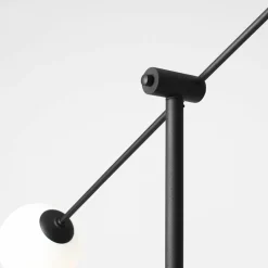 Sklep Kaja Wysoka lampa podłogowa czarna z kloszami 1081A1 OHIO | Kaja* Tradycyjne Lampy Podłogowe