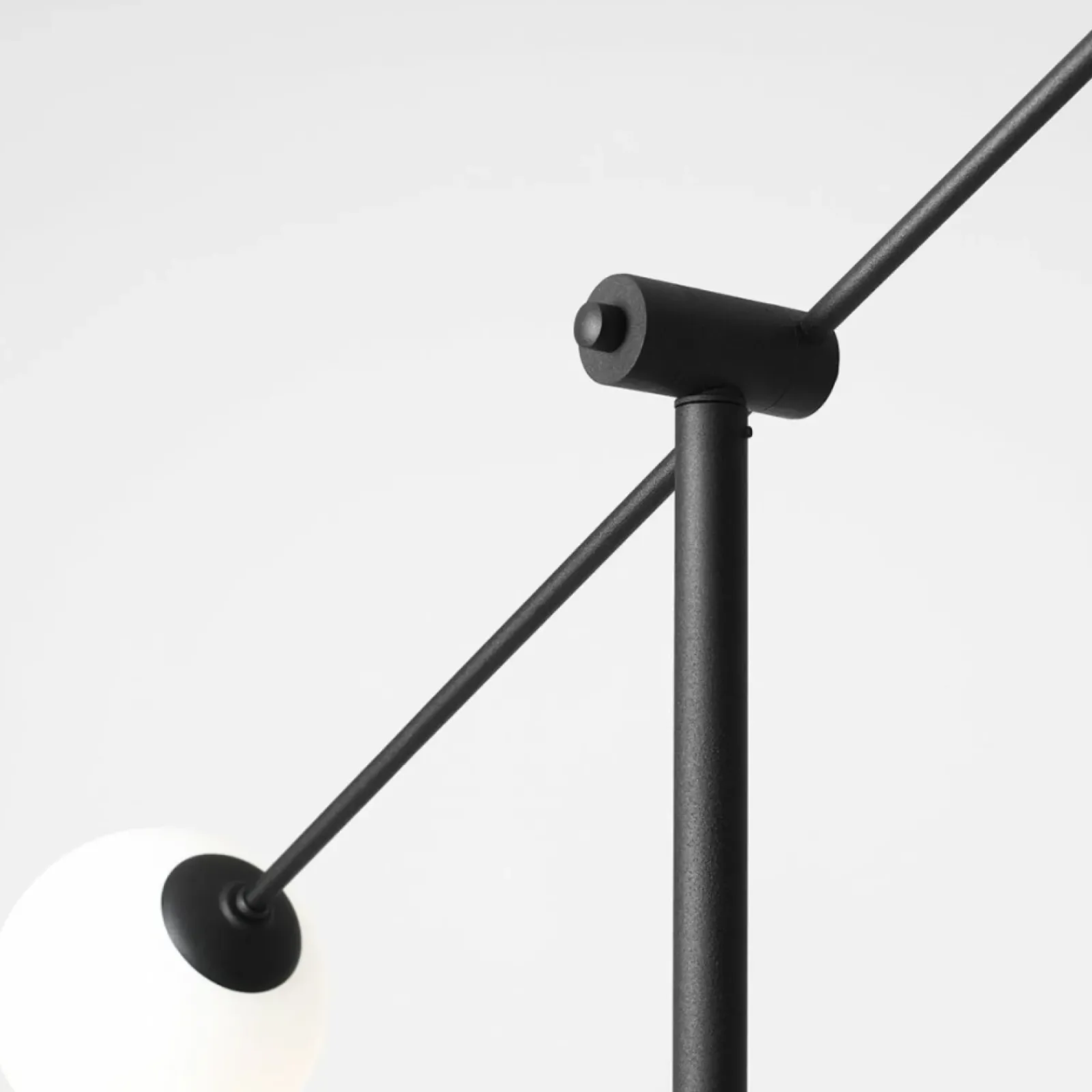 Sklep Kaja Wysoka lampa podłogowa czarna z kloszami 1081A1 OHIO | Kaja* Tradycyjne Lampy Podłogowe