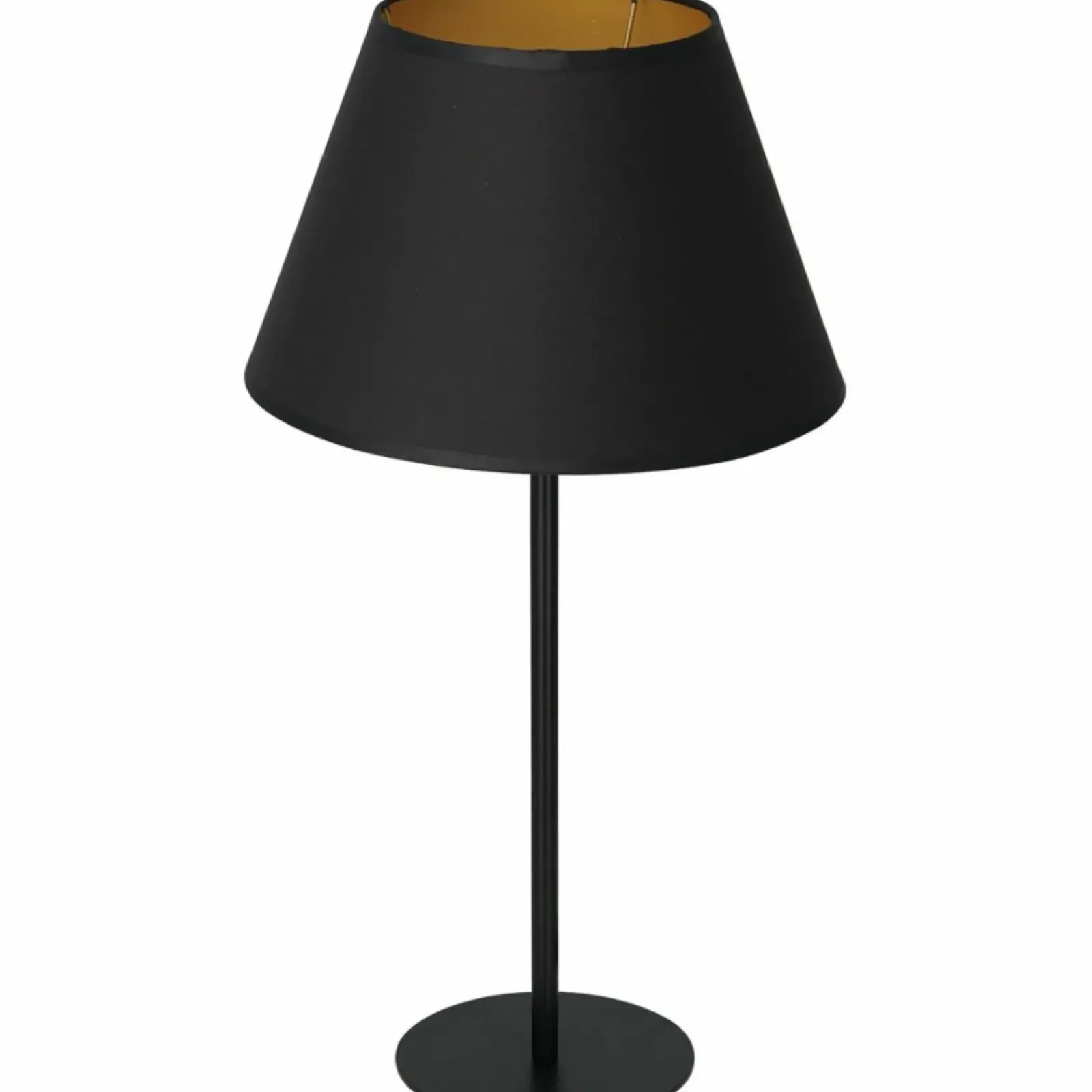 Sklep Kaja Wysoka lampka z czarno-złotym abażurem LX 3503 ARDEN | Kaja* Lampki Stołowe Z Abażurem|Tradycyjne Lampki Stołowe