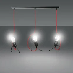 Sklep Kaja Wyszukana lampa wisząca z mi przewodami 537/3 | Kaja czerwony Flash Sale