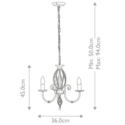 Sklep Kaja Wytworna lampa wisząca do jadalni ART3-AGD-BRASS z serii ARTISAN* Randole Tradycyjne