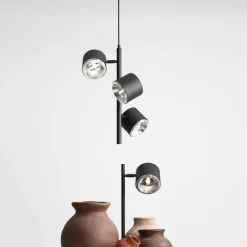 Sklep Kaja Żyrandol czarny z ruchomymi reflektorami 1047E BOT | Kaja Oświetlenie Zadzwońporabattel.783200183(8-16)/mailsklep@kaja.com.pl Discount