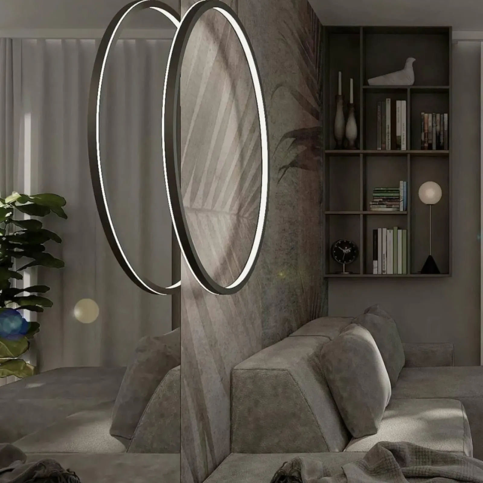 Sklep Kaja Żyrandol do łazienki LED 3000K LP-999/1P S BK MIRROR | Kaja Clearance
