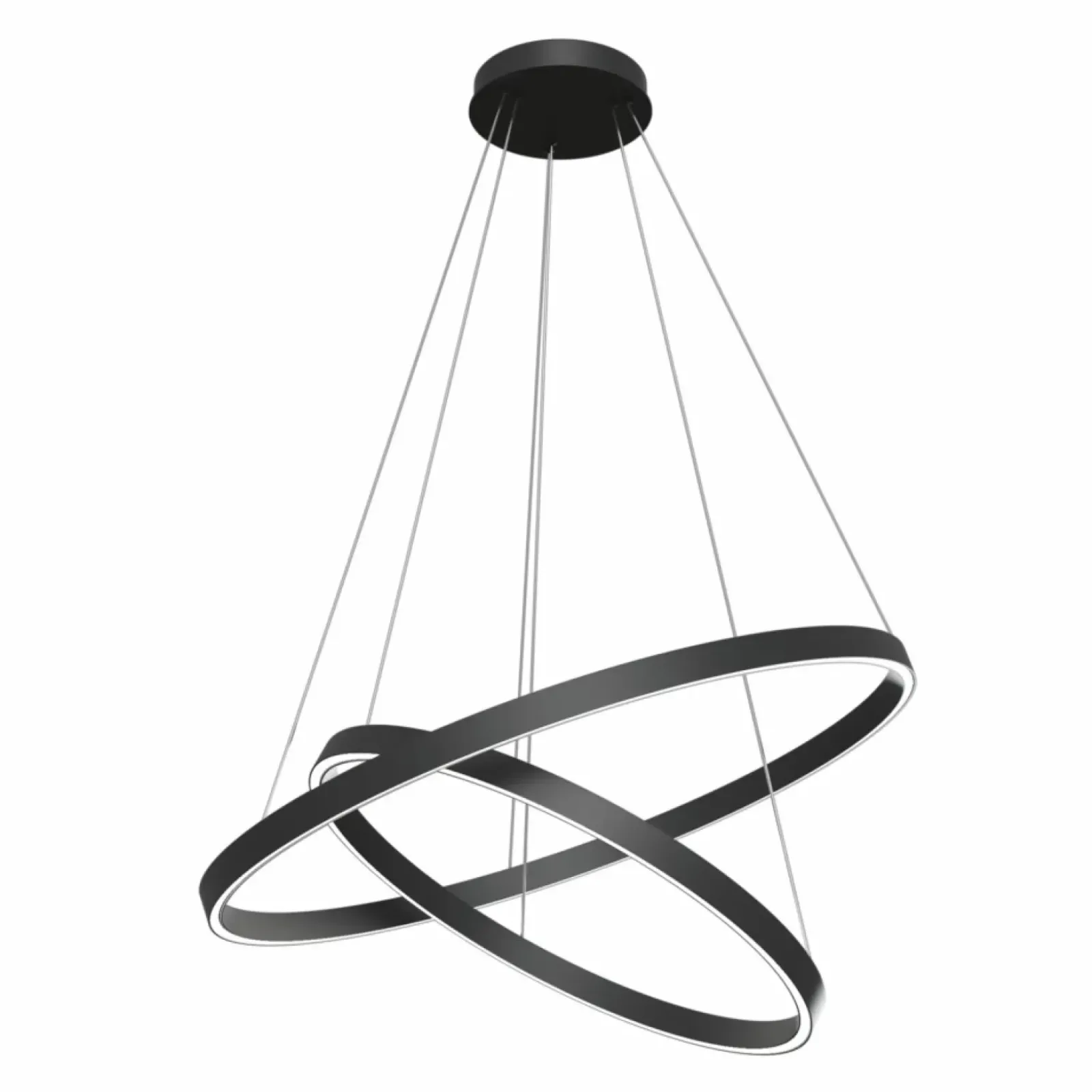 Sklep Kaja Żyrandol dwie obręcze LED do salonu MOD058PL-L74B4K RIM | Kaja Sale