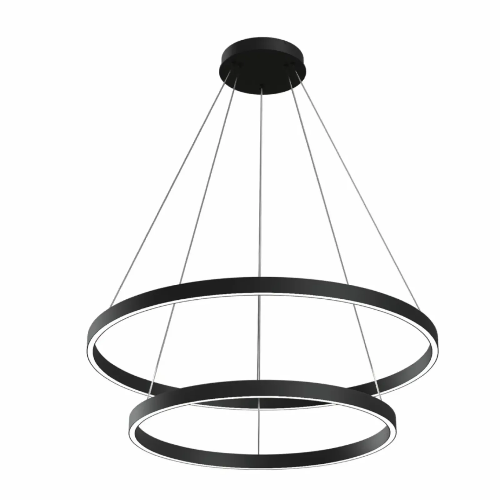 Sklep Kaja Żyrandol dwie obręcze LED do salonu MOD058PL-L74B4K RIM | Kaja Sale