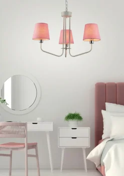 Sklep Kaja Żyrandol dziewczęcy różowe abażury LEDEA 50203097 YORK | Kaja Discount